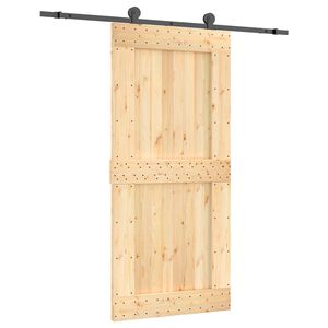 vidaXL Sliding Door 95 x 210 cm Solid Pine Wood (Untreated)