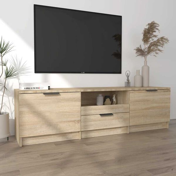 vidaXL TV Cabinet Sonoma Oak 140x35x40 cm Engineered Wood