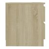 vidaXL Bed Cabinet Sonoma Oak 50x39x43.5 cm Engineered Wood