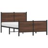 vidaXL Metal Bed Frame without Mattress Brown Oak 120x200 cm