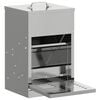 vidaXL Chicken Treadle Feeder Silver 25 x 42 x 40 cm Galvanised Steel