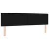 vidaXL LED Headboard with LED Strip Lights Black 180 cm Polyester
