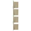 vidaXL Wall Bookshelf 4-Tier Sonoma Oak 33x16x90 cm