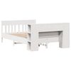 vidaXL Bookcase Bed without Mattress White 150x200 cm King Size Solid Wood Pine