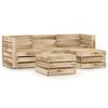 vidaXL 5 Piece Garden Lounge Set Green Impregnated Pinewood