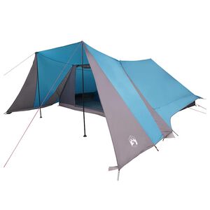 vidaXL Family Tent Folding with Roof Blue and Grey 660 x 456 x 200 cm