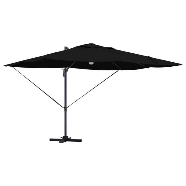 vidaXL Umbrella Black 351 x 250 x 253 cm Polyester and Aluminium