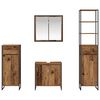 vidaXL Bathroom Furniture Set with Drawer Old Wood Engineered Wood