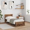 vidaXL Bed Frame with Headboard Old Wood 75 x 190 cm Engineered Wood