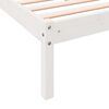 vidaXL Extra Long Bed Frame without Mattress White 160x210 cm Solid Wood Pine