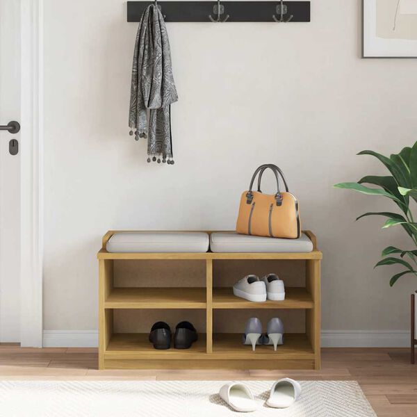 vidaXL Hallway Bench SANDNES 87x40x50 cm Solid Wood Pine