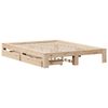vidaXL Bed Frame without Mattress 150x200 cm King Size Solid Wood Pine