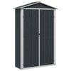vidaXL Garden Shed | Anthracite | Galvanised Steel | Medium | Garden Shed