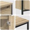 vidaXL Bathroom Furniture Set with Shelf 3 pcs Sonoma Oak and Black
