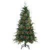 vidaXL Artificial Hinged Christmas Tree Green 150 cm PVC, PE and Steel