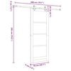 vidaXL Sliding Door White 78 x 202 cm Solid Pine Wood