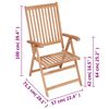 vidaXL Reclining Garden Chairs 6 pcs Solid Teak Wood