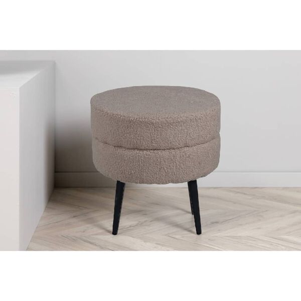 Venture Home Pouffe Pot 40x40x40 cm Teddy Beige and Black