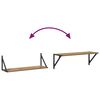 vidaXL Wall Shelves with Shelf 2 pcs Artisan Oak 80 x 25 x 25.5 cm