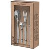 Lou Laguiole 24 Piece Cutlery Set Jet Satin Silver