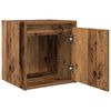 vidaXL Wall-Mounted Bedside Cabinet Old Wood 38x34x40 cm