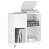 vidaXL Record Cabinet High Gloss White 84.5x38x89 cm Engineered Wood