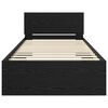 vidaXL Bed Frame with Headboard Black Oak 90 x 200 cm Engineered Wood