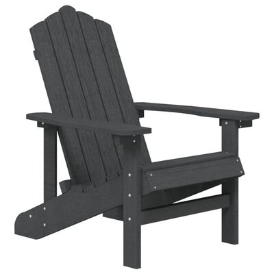 vidaXL Garden Adirondack Chair HDPE Anthracite