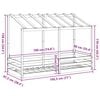 vidaXL Kids' Bed with Roof 90x190 cm Solid Wood Pine