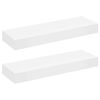 vidaXL Floating Wall Shelves with Drawers 2 pcs White 80 cm