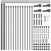 vidaXL Garden Fence 2 pcs Grey 3.4 x 0.6 m Powder-coated Steel