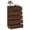 vidaXL Drawer Cabinet Brown Oak 60x36x103 cm Engineered Wood