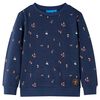 vidaXL Kids' Sweatshirt Navy Melange 104
