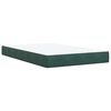 vidaXL Box Spring Bed with Mattress Dark Green 120x200 cm Velvet