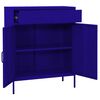 vidaXL Storage Cabinet Navy Blue 80x35x101.5 cm Steel