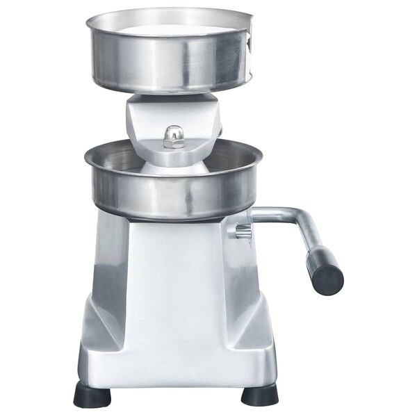 vidaXL Hamburger Press Machine with 500 Patty Papers Aluminium 13 cm
