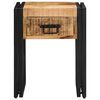 vidaXL End Table Brown and Black 40 x 40 x 50 cm Solid Mango Wood
