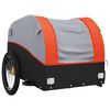 vidaXL Bike Trailer Black and Orange 45 kg Iron