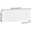 vidaXL Wall Headboard 159.5x3x60 cm Solid Wood Pine
