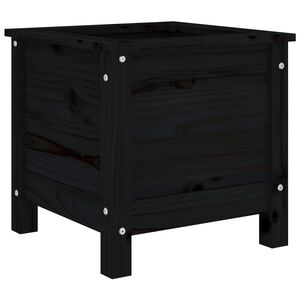 vidaXL Garden Planter Black 40x40x39 cm Solid Wood Pine
