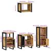 vidaXL Bathroom Furniture Set with Shelf 4 pcs Brown Solid Mango Wood