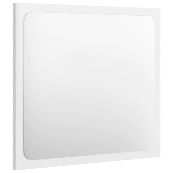 vidaXL Bathroom Mirror High Gloss White 40x1.5x37 cm Engineered Wood