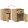 vidaXL Bedside Cabinet Artisan Oak 35 x 50 x 60 cm Engineered Wood