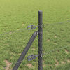 vidaXL Fence Post Grey 25 x 0.4 m (13 mm mesh) Steel and PVC