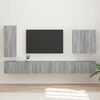 vidaXL TV Wall Cabinet Set Wall-mounted 6 pcs Grey Sonoma