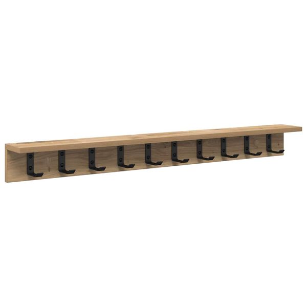 vidaXL Wall-Mounted Coat Rack Artisan Oak 100 x 10.5 x 10.5 cm