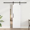 vidaXL Sliding Door White and Black 61 x 198.5 cm Solid Pine Wood