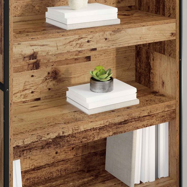 vidaXL Book Cabinet 2 pcs Old Wood 80 x 30 x 155 cm Engineered Wood