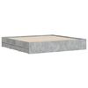 vidaXL Bed Frame with Drawers without Mattress Concrete Grey 200x200 cm