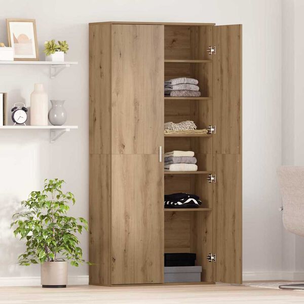 vidaXL Highboard Artisan oak 80 x 35 x 180 cm Engineered wood